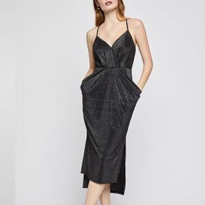 Metallic Black BCBGeneration Pocket Dress (NWT)
